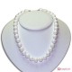 Collana Madreperla avorio pallini 12mm in Argento