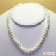 Collana Madreperla avorio pallini 8mm in Argento