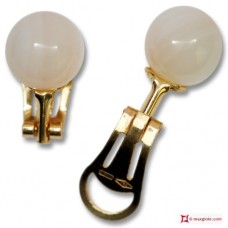 Orecchini Madreperla Extra 10mm in Oro 18K clip