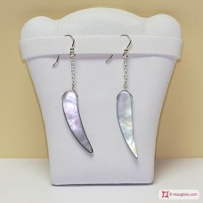 Orecchini Madreperla a petali e catenina in Argento