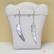 Orecchini Madreperla a petali e catenina in Argento