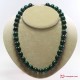 Collana Malachite Extra pallini 14mm in Argento