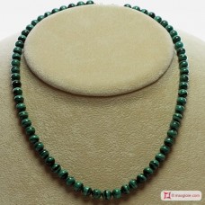 Collana Malachite Extra pallini 6mm in Oro 18K