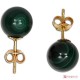 Orecchini Malachite Extra 8mm in Oro 18K