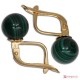 Orecchini Malachite Extra 8mm in Oro 18K m