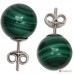 Orecchini Malachite Extra 10mm in Oro 18K