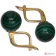 Orecchini Malachite Extra 10mm in Oro 18K m