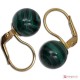Orecchini Malachite Extra 10mm in Oro 18K mmg