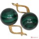 Orecchini Malachite Extra 14mm in Oro 18K m
