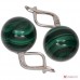 Orecchini Malachite Extra 14mm in Oro 18K m
