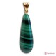 Pendente Malachite Extra 8x24mm in Oro 18K