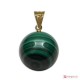 Pendente Malachite Extra 8mm in Oro 18K