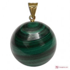 Pendente Malachite Extra 10mm in Oro 18K