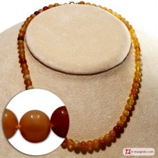 Collana Opale Giallo Extra pallini 6mm in Argento