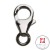 AUW002 Moschettone a goccia piatto Oro bianco - Medio +€36,00