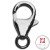 AUW003 Moschettone a goccia piatto Oro bianco - Grande +€72,00