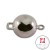 AUW005 Chiusura sferica Oro bianco ø10mm +€70,00