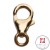 AUY002 Moschettone a goccia piatto Oro giallo - Medio +€36,00