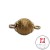 AUY004 Chiusura maglia stretta finto traforo sferica Oro giallo ø 7mm +€85,00