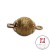 AUY005 Chiusura maglia stretta finto traforo sferica Oro giallo ø 8mm +€70,00