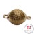 AUY006 Chiusura maglia stretta finto traforo sferica Oro giallo ø 10mm +€110,00
