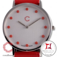 Orologio Corallium 40mm movimento svizzero con corallo id04m
