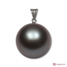 Pendente Perle Akoya grigio silver Extra 8-8½mm in Oro 18K