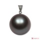 Pendente Perle Akoya grigio silver Extra 8-8½mm in Oro 18K
