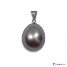 Pendente Perle Biwa grigio silver Extra 7-7½mm in Oro 18K