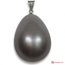 Pendente Perle Biwa grigio silver Extra 11-12mm in Oro 18K