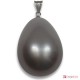 Pendente Perle Biwa grigio silver Extra 11-12mm in Oro 18K