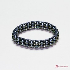 Bracciale Chic Perle Griglie Naturali a 2 file