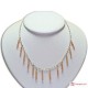 Collana e Orecchini Perle rosa 3½mm in Argento