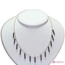 Collana e Orecchini Perle griglie 3½mm in Argento