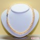 Collana Perle rosa patata 8½-9mm in Argento