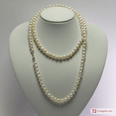 Collana Perle coltivate 7½-8mm L100 in Argento