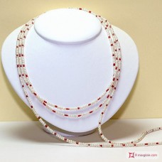 Collana Perle e Corallo L. 2 metri in Argento