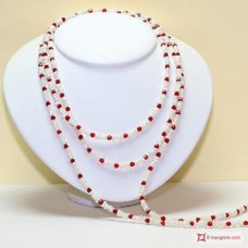 Collana Perle e Cristallo L. 2 metri in Argento