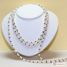 Collana Perle ed Ematite L. 2 metri in Argento