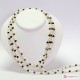 Collana Perle coltivate 5-5½mm ed Ematite L. 2 metri in Argento