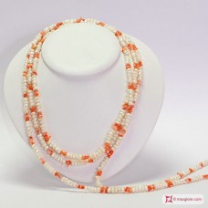 Collana Perle e Corallo Misu L. 2 metri in Argento