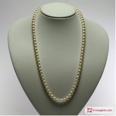 Collana Perle bianche TOP 7-7½mm L60 in Oro 18K