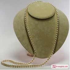Collana Perle bianche TOP 7-7½mm L80 in Oro 18K