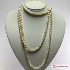 Collana Perle bianche TOP 7-7½mm L150 in Oro 18K