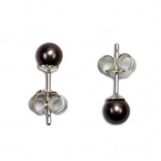 Orecchini Perle grigio 5-5½mm in Argento