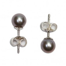 Orecchini Perle grigio 6-6½mm in Argento