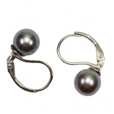 Orecchini Perle Akoya grigio TOP 7-7½mm in Oro 18K mmp