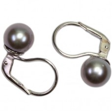 Orecchini Perle Akoya grigio TOP  8-8½mm in Oro 18K mmg