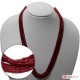 Collana Rubini rondelle faccettate 4 fili 3-3½mm 192.5kt