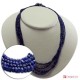 Collana Zaffiri rondelle faccettate 4 fili 2½-4½mm 300kt